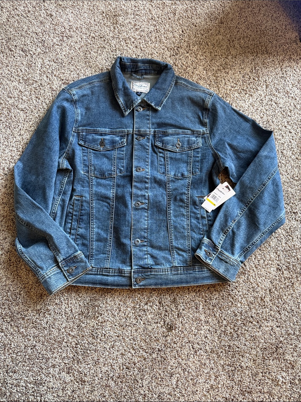 Men's Flag & Anthem Classic Blue Denim Jacket Sz M